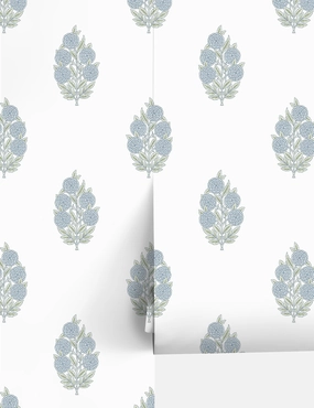 Dutch Floral Peel   Stick Wallpaper by Tamara Daynordic style wall decor