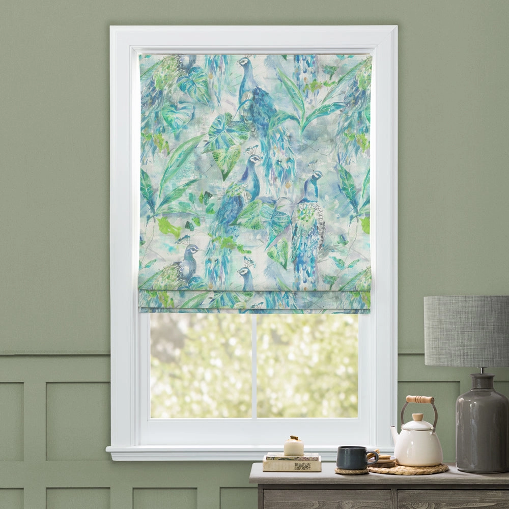 Ebba Printed Made to Measure Roman Blinds Sage
