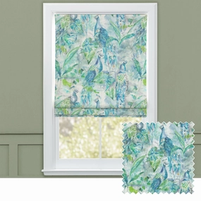 Ebba Printed Made to Measure Roman Blinds Sagebedding sets ,throw blankets 