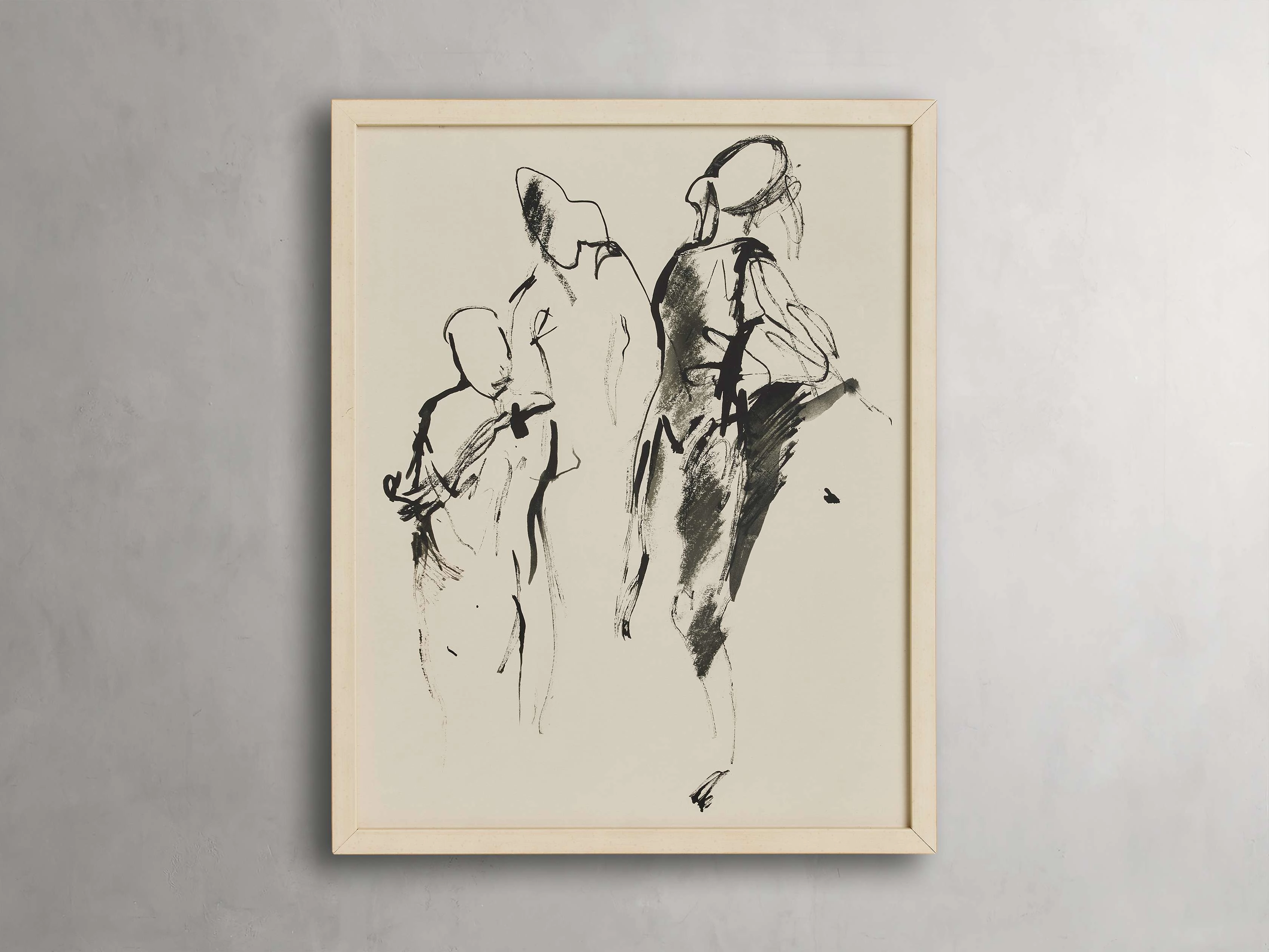 Ebony and Ivory Framed Printnordic style wall decor