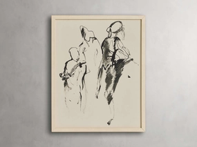 Ebony and Ivory Framed Printnordic style wall decor