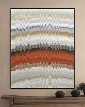 Echo Weave 3D Abstract Oil Paintingnordic style wall decor