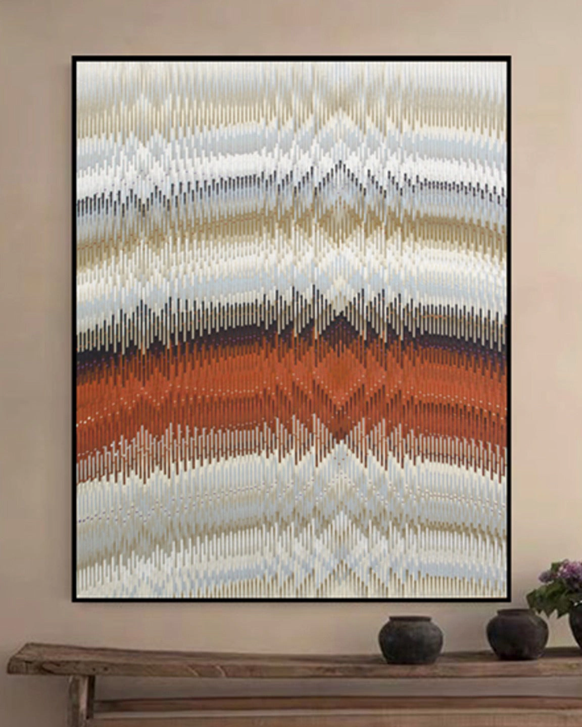 Echo Weave 3D Abstract Oil Paintingnordic style wall decor