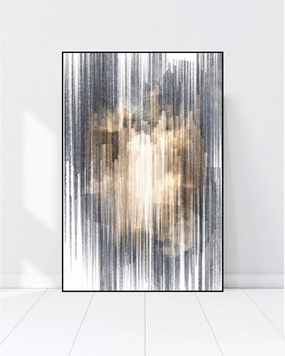 Echoed Lines 3D Abstract Oil Paintingnordic style wall decor
