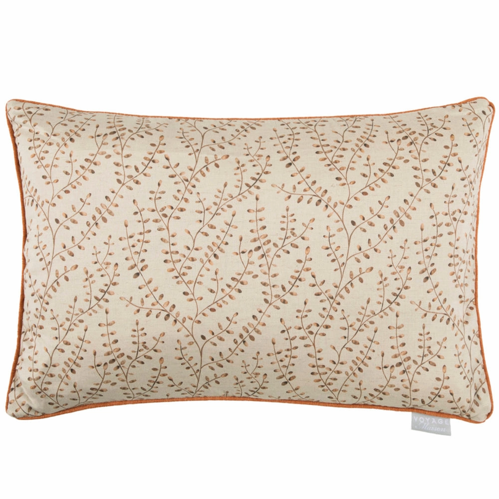 Eden Leaves Printed Cushion Sienna