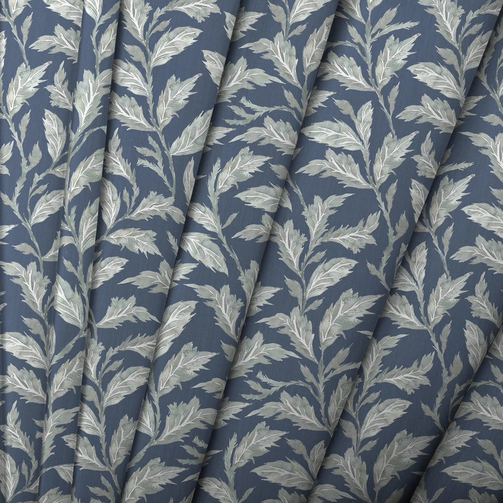 Eildon Printed Cotton Made to Measure Roman Blinds Navy