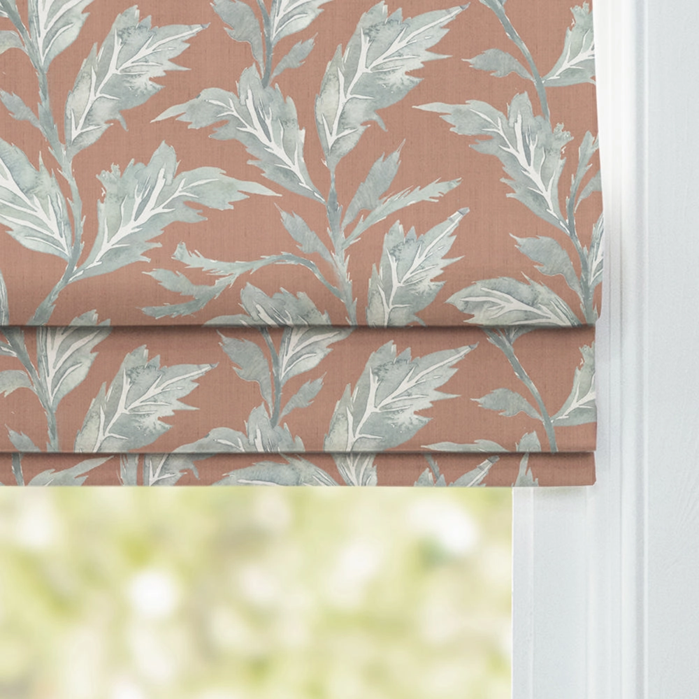Eildon Printed Cotton Made to Measure Roman Blinds Rust