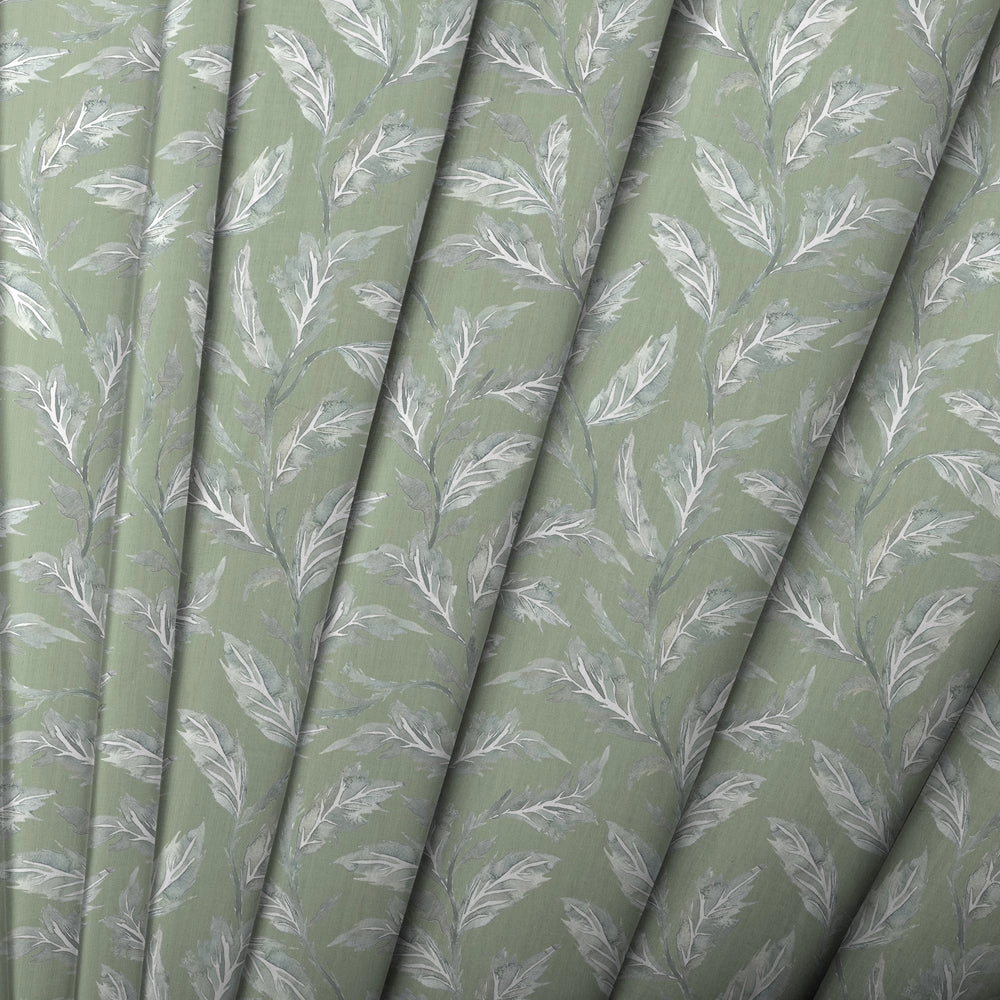 Eildon Printed Made to Measure Curtains Moss