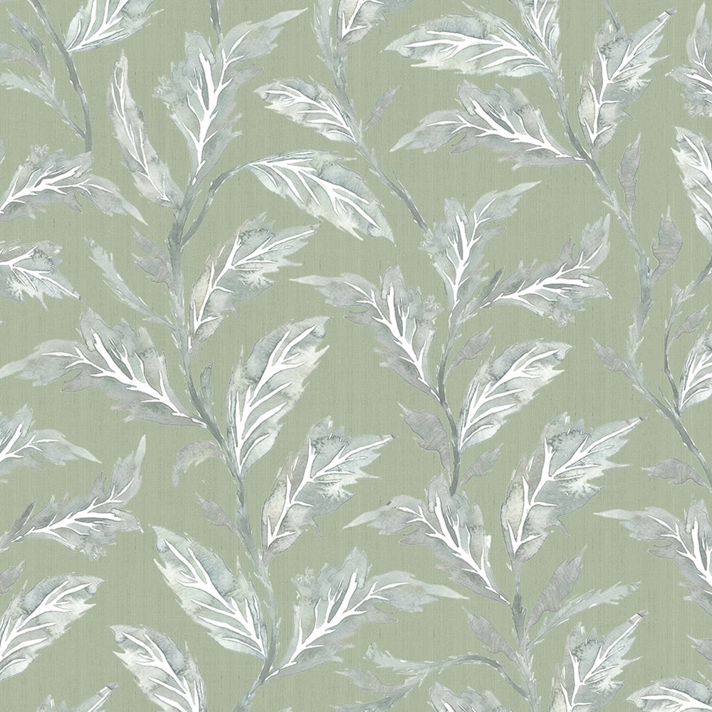 Eildon Printed Made to Measure Curtains Moss