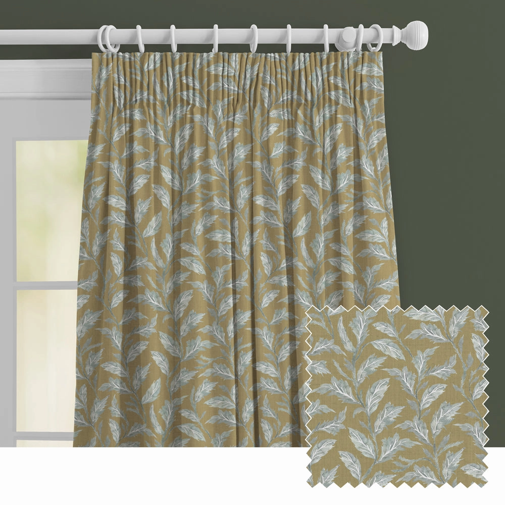 Eildon Printed Made to Measure Curtains Mustardhome decor ,wall decor 