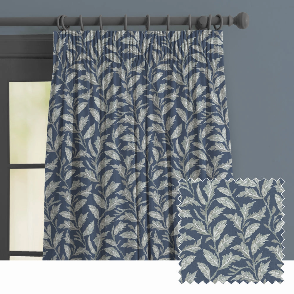 Eildon Printed Made to Measure Curtains Navybedding sets ,throw blankets 
