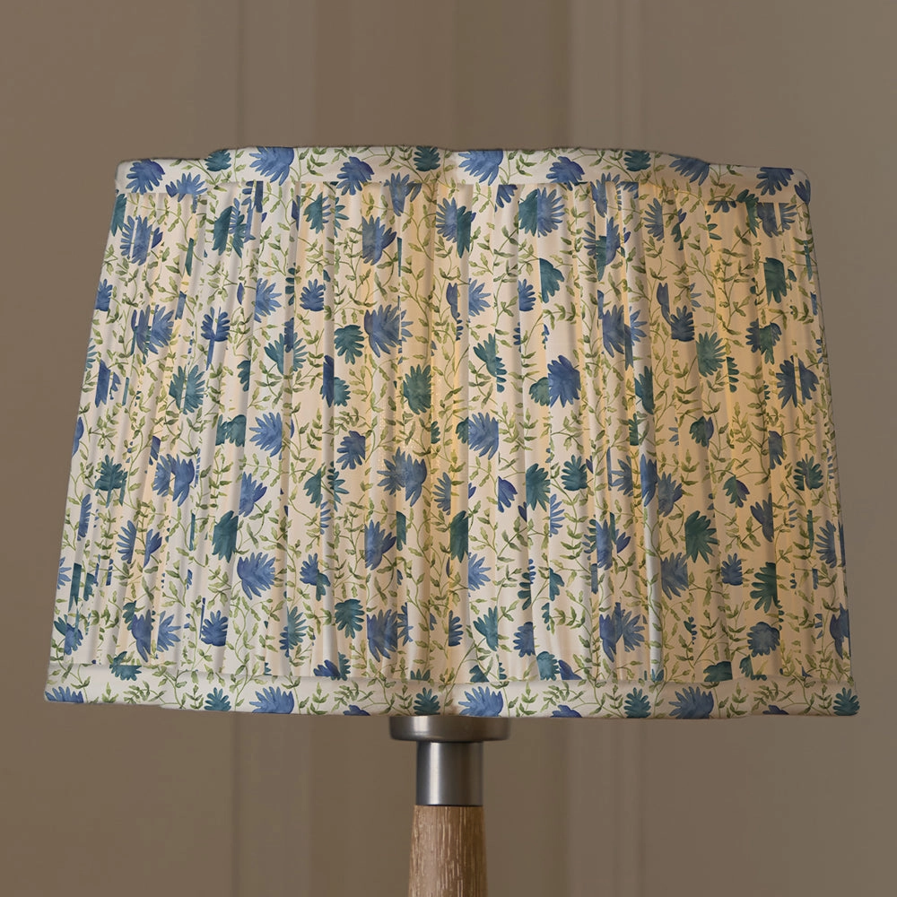 Elai Pleated Scalloped Lamp Shade Denim