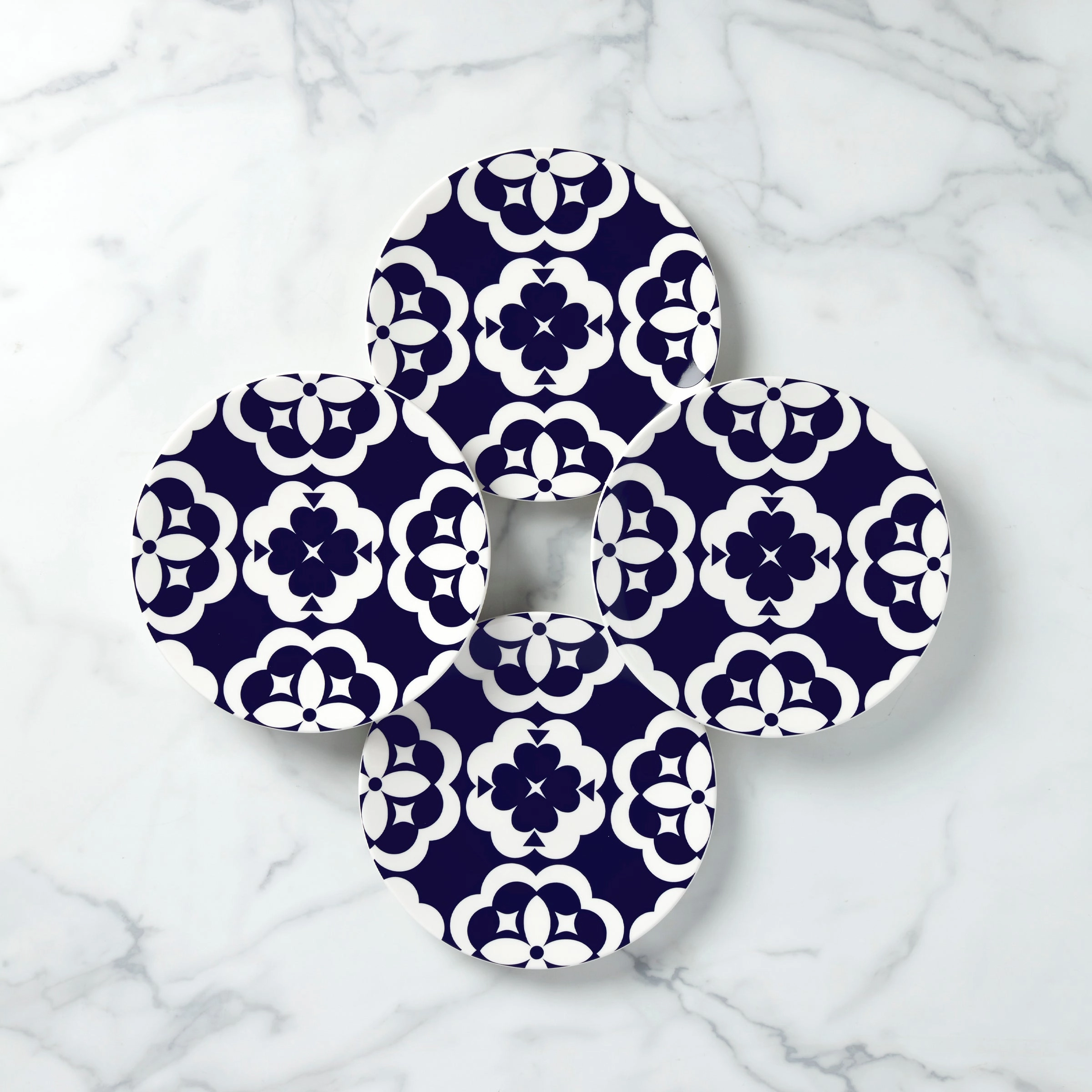 Elegant GEO Accent Plates - Set of 4modern kitchen decor ,kitchen dinner set ,dinnerware 