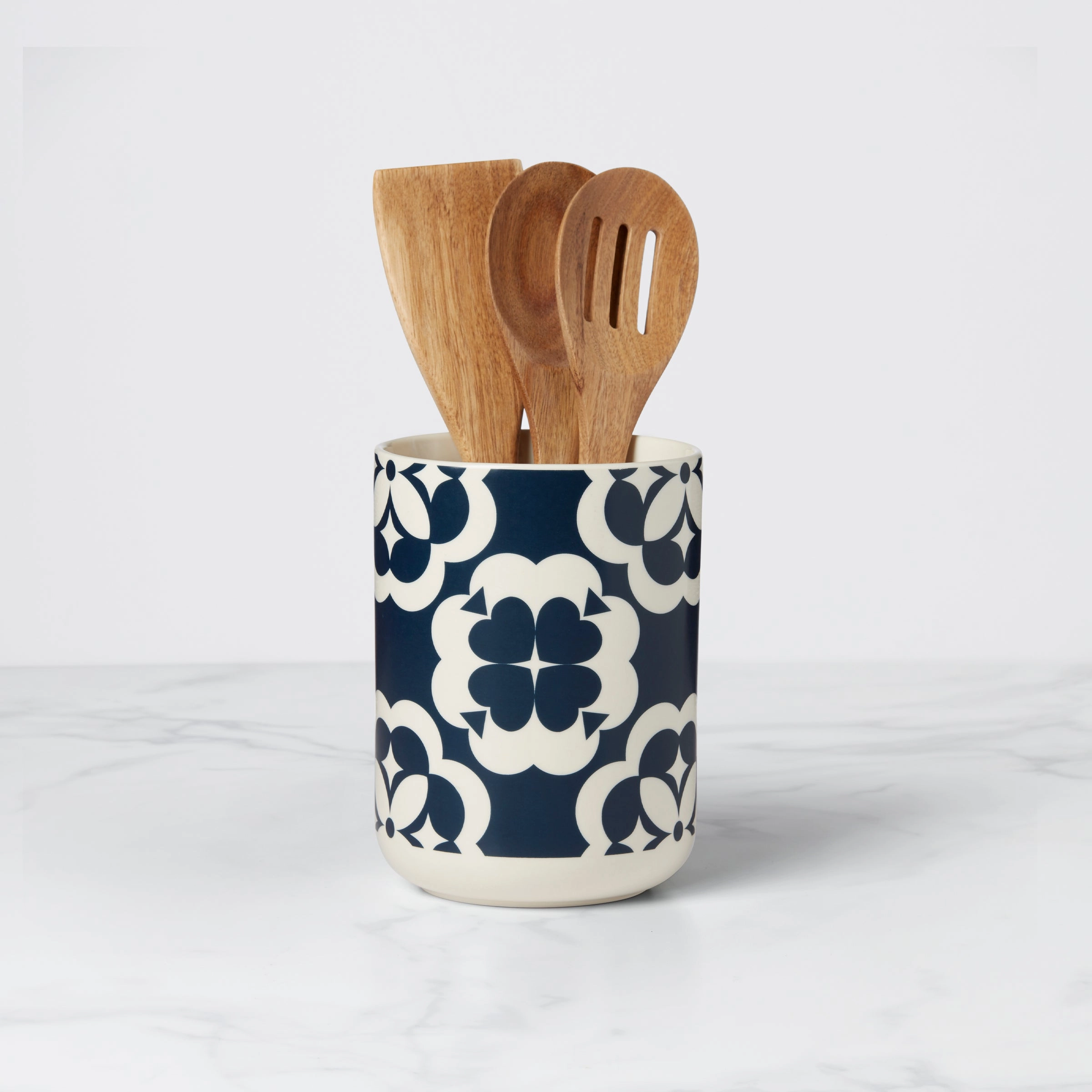 Elegant GEO Utensil Crock With Wood Utensilsmodern kitchen decor ,kitchen dinner set ,dinnerware 