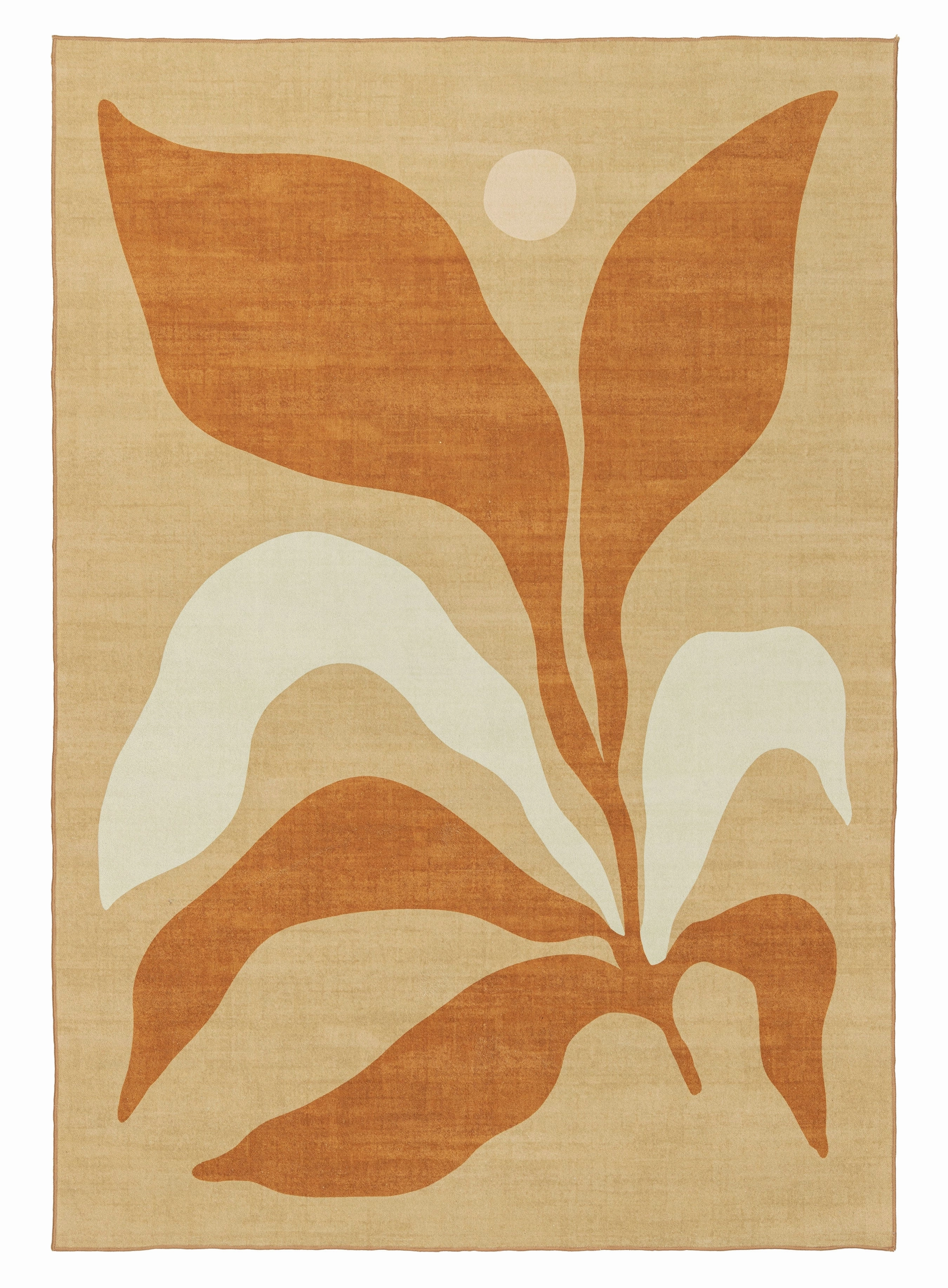Ellie Mustard Botanical Washable Rugmodern color block patchwork rug
