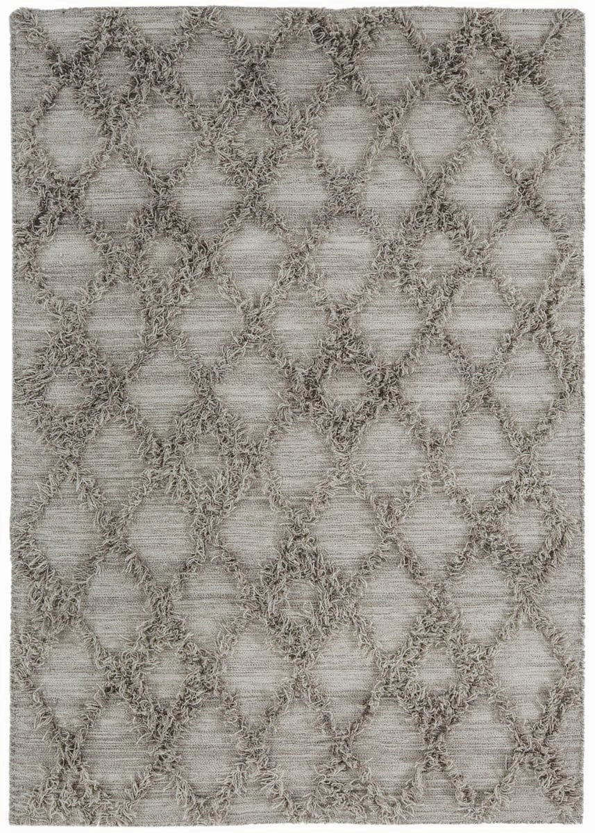 Ellika Diamond Pattern Natural Grey Wool Rug *NO RETURNS UNLESS FAULTYmodern color block patchwork rug