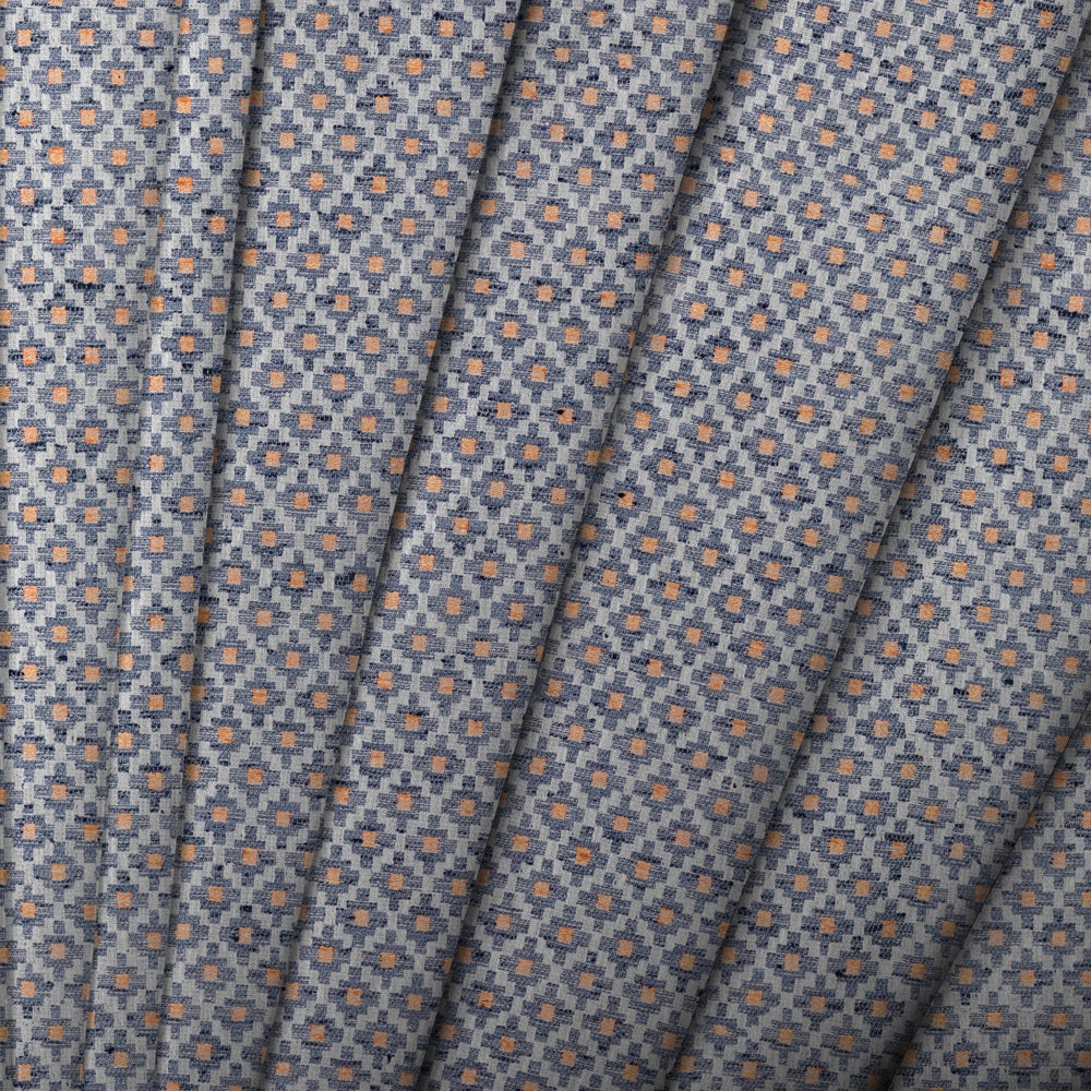 Elmore Woven Jacquard Made to Measure Curtains Cornflower