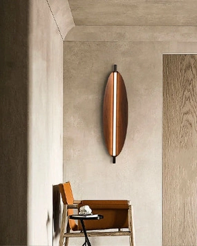 Elongated Wooden Glow Wall Sconce - Largemodern wall lamp,smart wall lamp