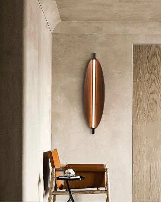 Elongated Wooden Glow Wall Sconce - Largemodern wall lamp,smart wall lamp