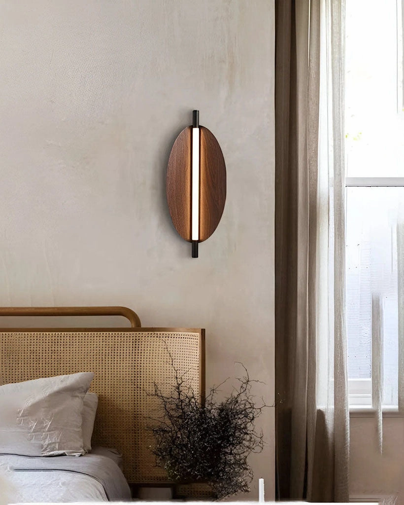 Elongated Wooden Glow Wall Sconce - Smallmodern wall lamp,smart wall lamp