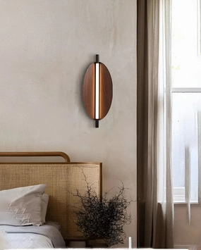 Elongated Wooden Glow Wall Sconce - Smallmodern wall lamp,smart wall lamp