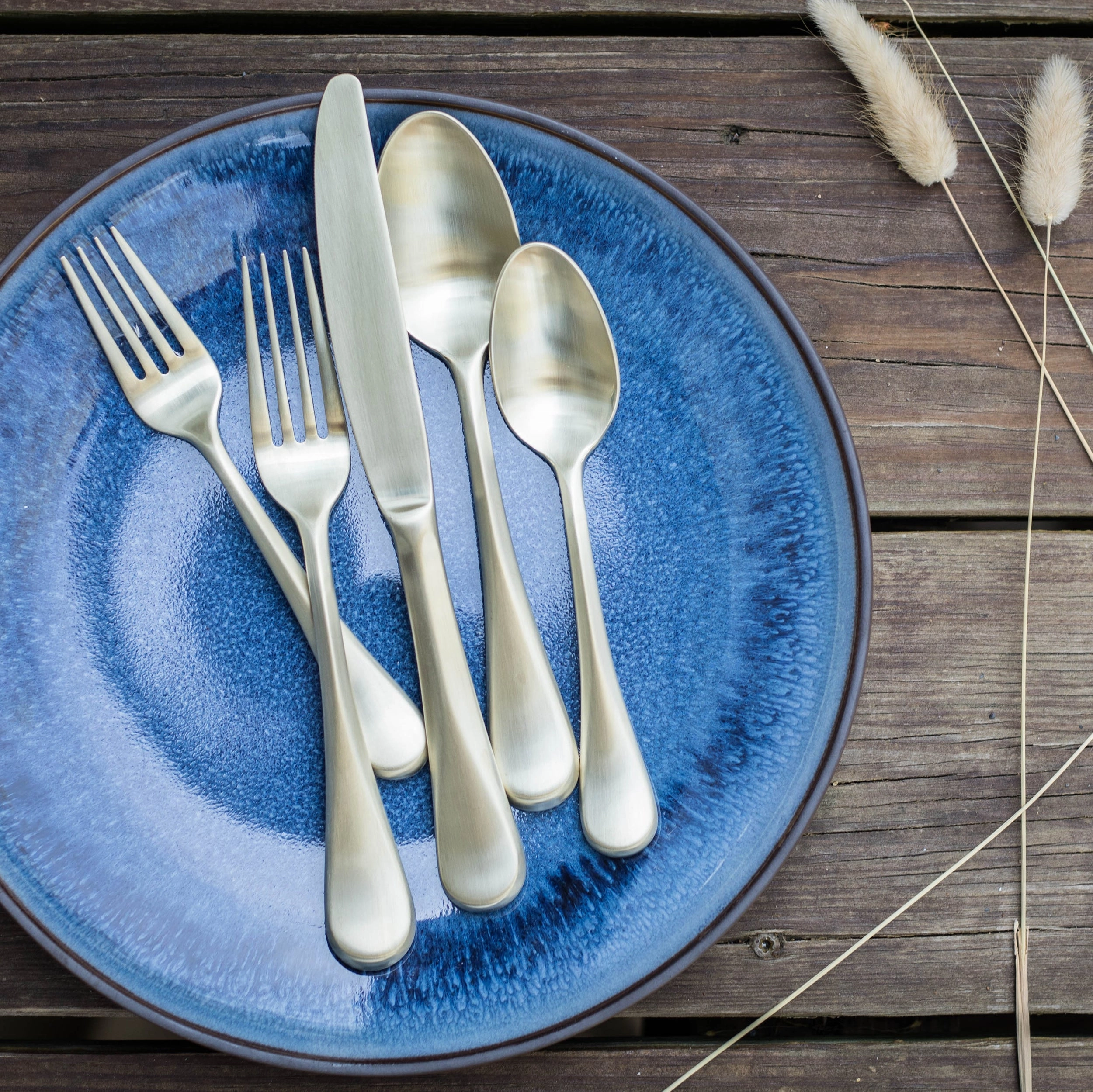 Eloquence Champagne Satin 20 Piece Flatware Set