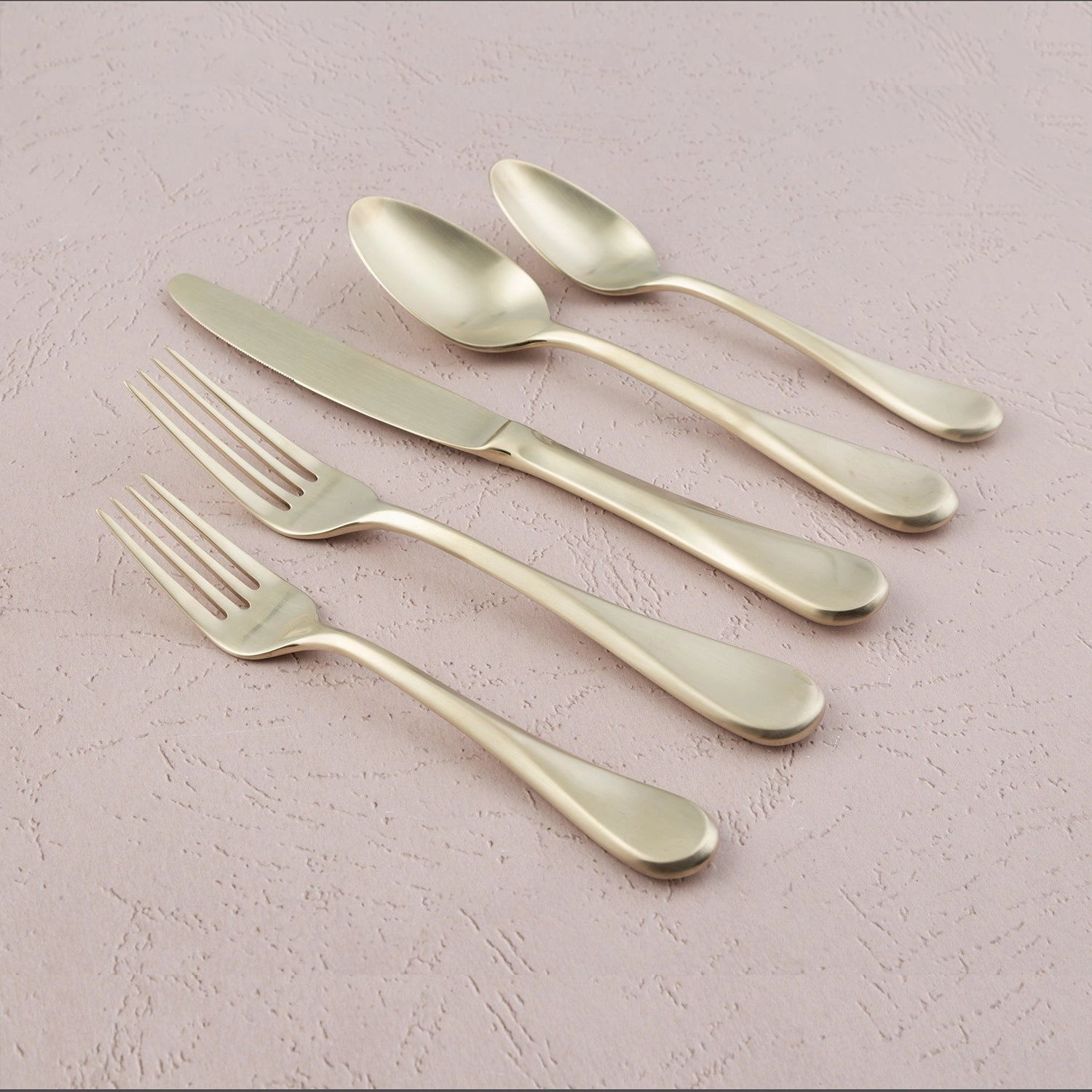 Eloquence Champagne Satin 20 Piece Flatware Set