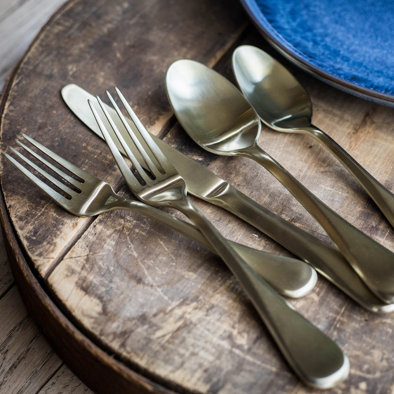 Eloquence Champagne Satin 20 Piece Flatware Set