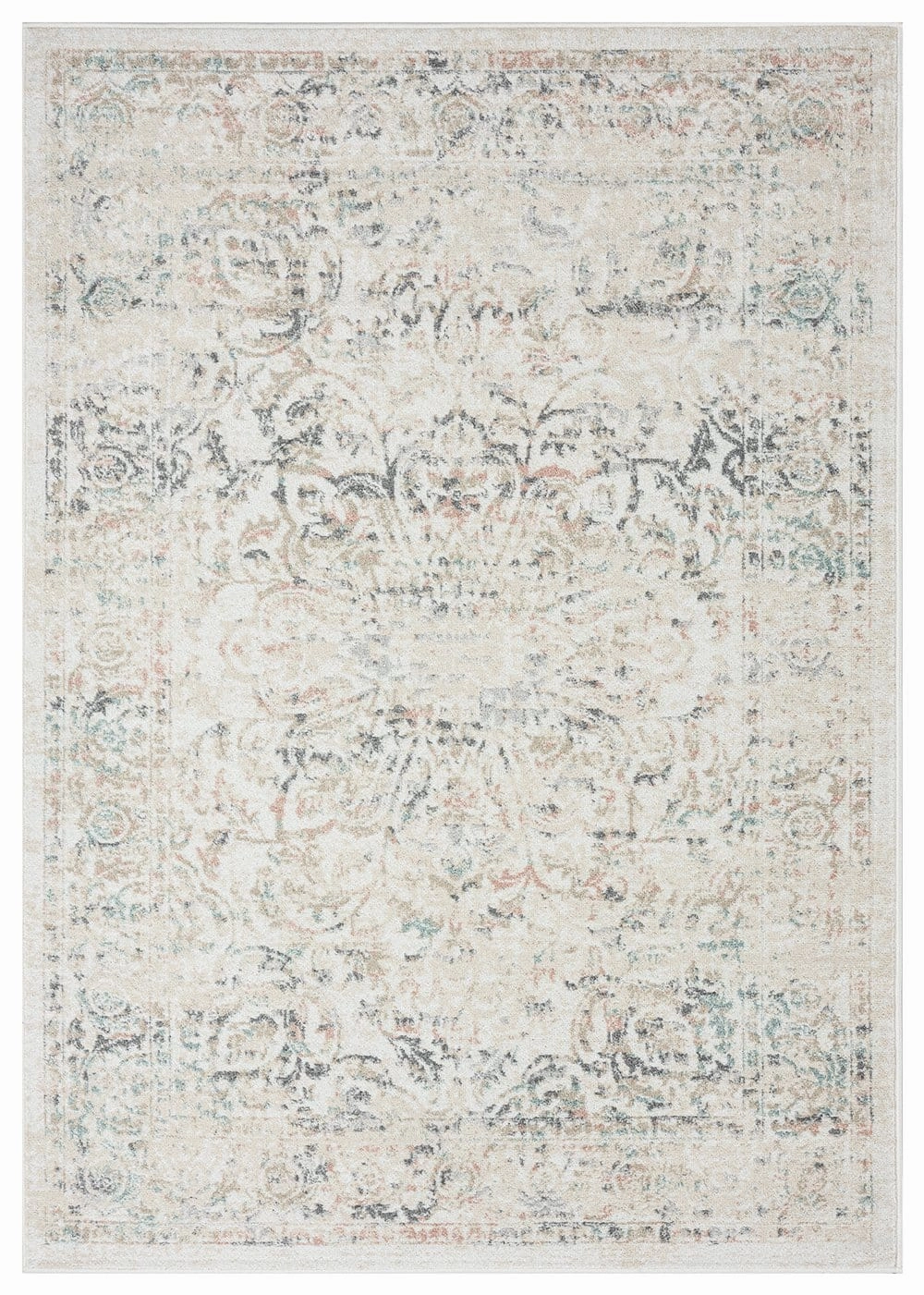 Elouise Cream And Grey Multi-Colour Traditional Floral Rugmodern color block patchwork rug