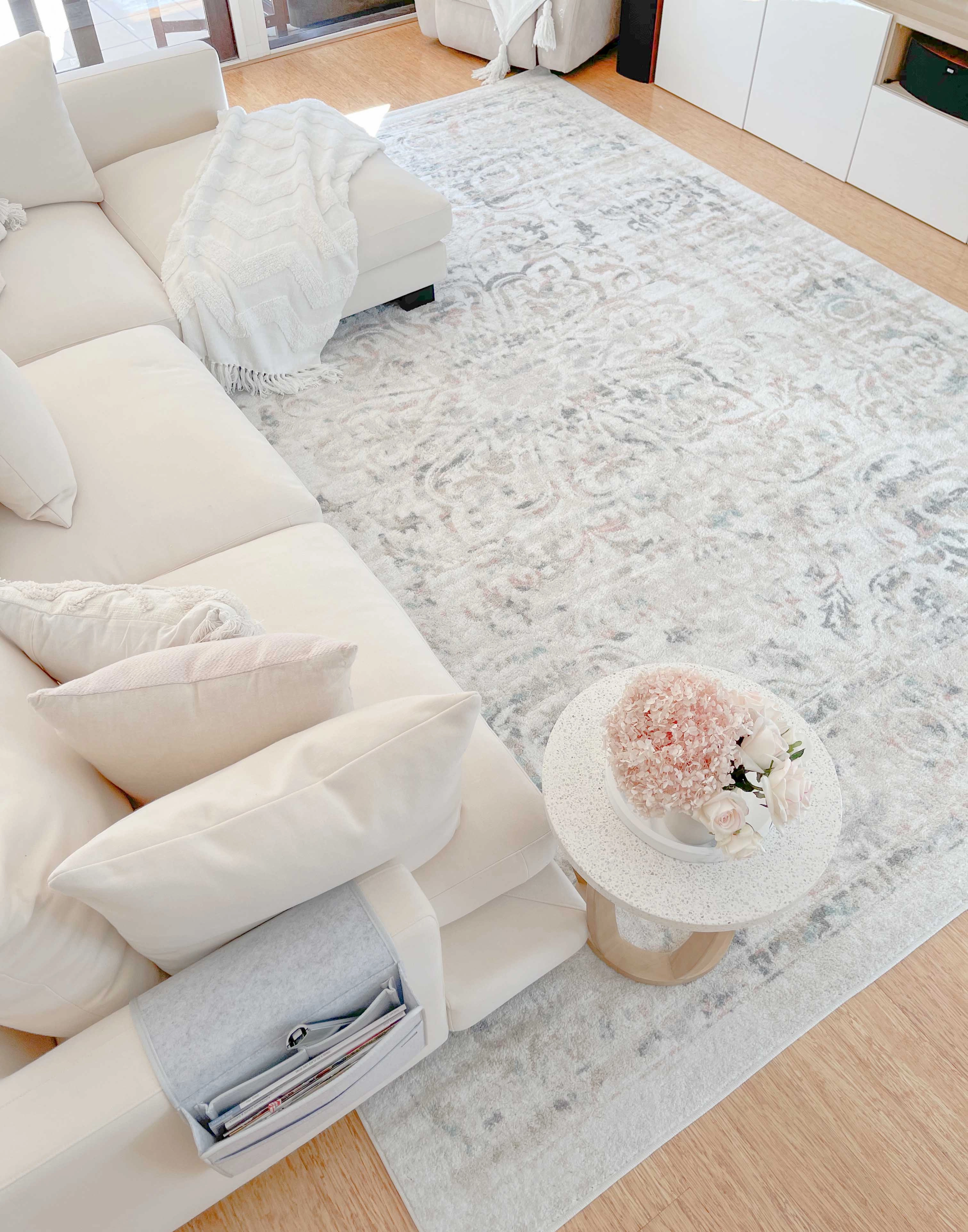 Elouise Cream And Grey Multi-Colour Traditional Floral Rug