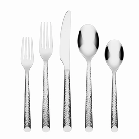 Elsa Mirror Hammered 20 Piece Flatware Seteco-friendly bamboo fiber tableware set 
