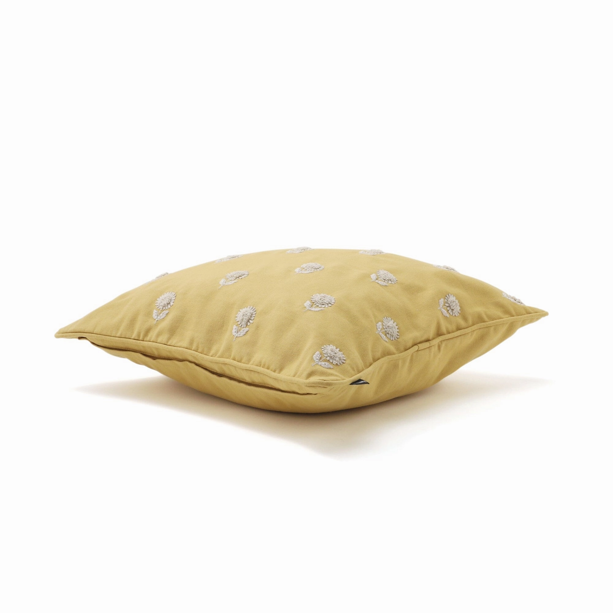 Emb Flower Cushion Cover 450 X 450 Yellow
