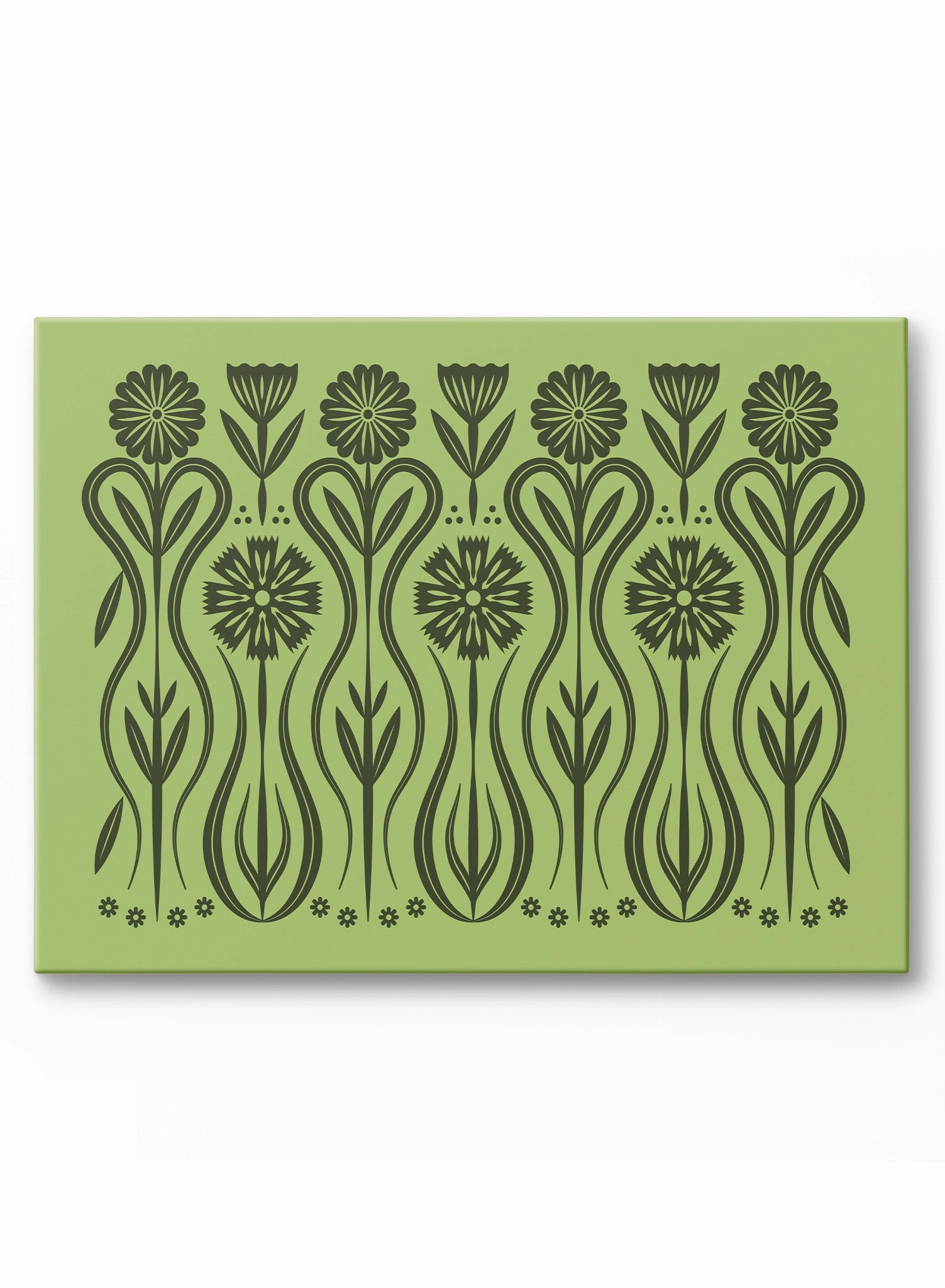 Emerald Blooms, Canvasindoor decorative canvas print
