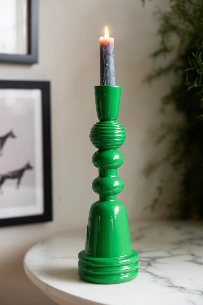 Emerald Green Candlestick Holderscented candle ,decorative candle 