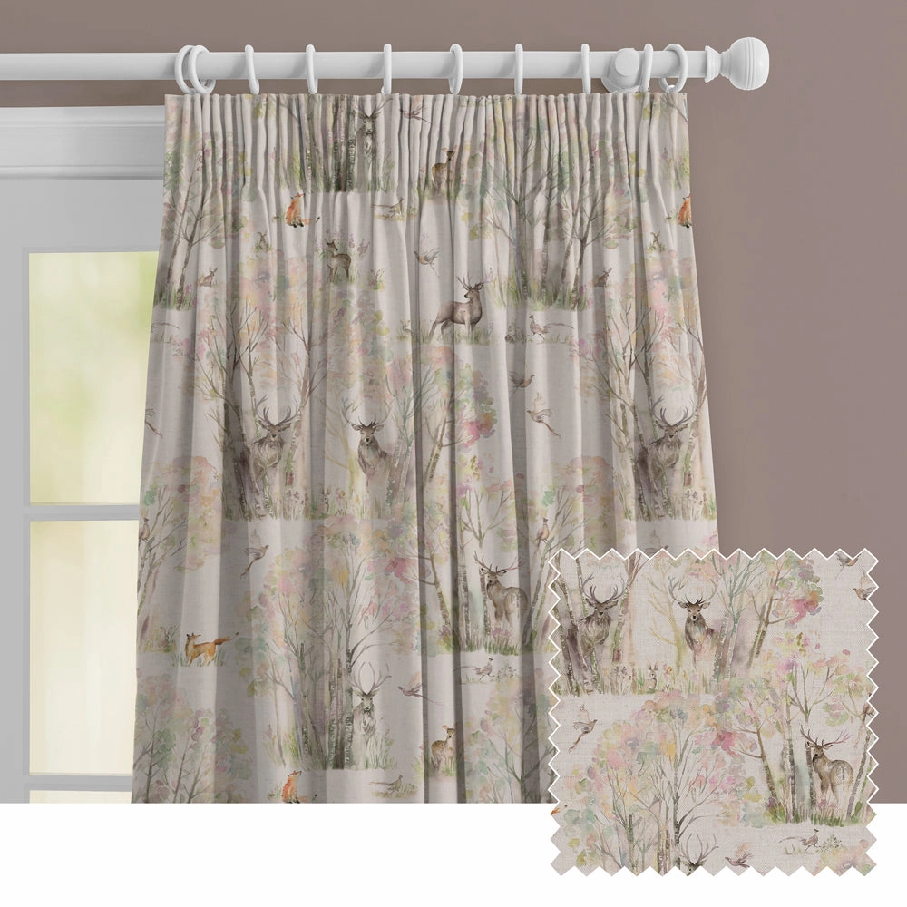 Enchanted Forest Printed Made to Measure Curtains Linenbedding sets ,throw blankets 