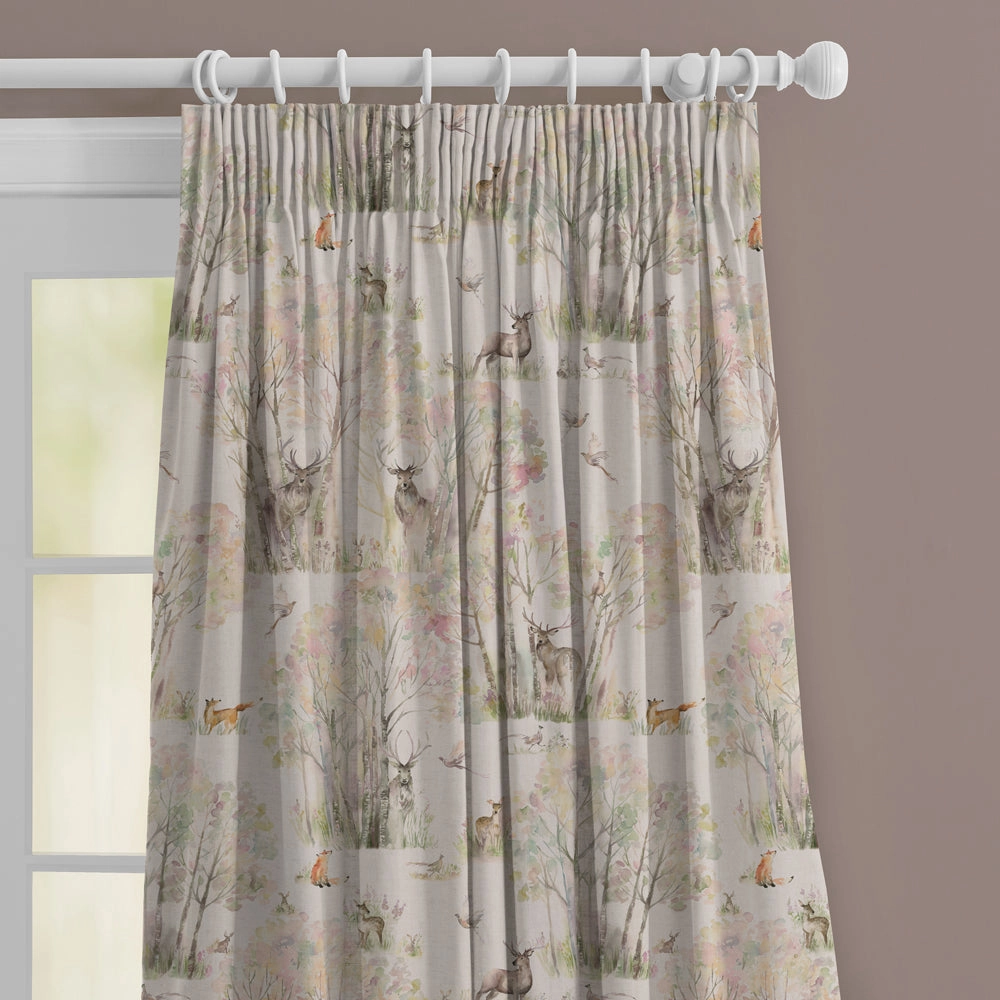 Enchanted Forest Printed Made to Measure Curtains Linen