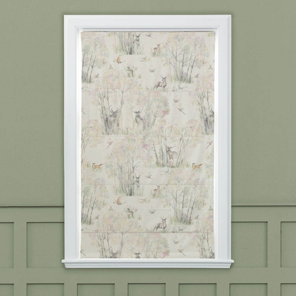 Enchanted Forest Printed Made to Measure Roman Blinds Natural