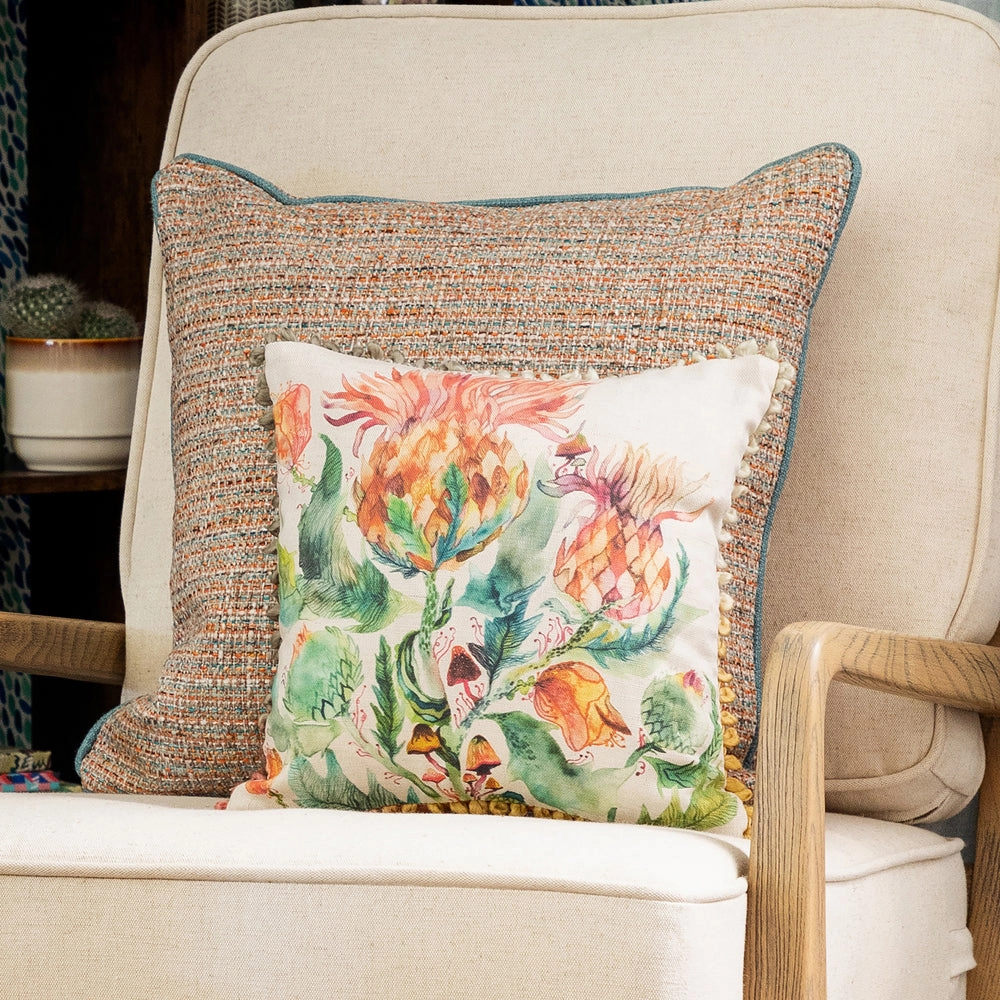 Enchanting Thistle Small Printed Feather Cushion Marigoldbedding sets ,throw blankets 
