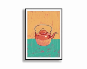 English Copper Teapotmodern abstract painting decor