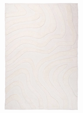 Eniko Abstract Cream Washable Wool Rugmodern color block patchwork rug