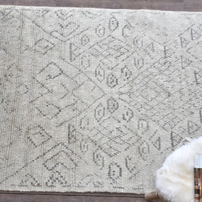 Enpei Modern White Tribal Rugmodern color block patchwork rug