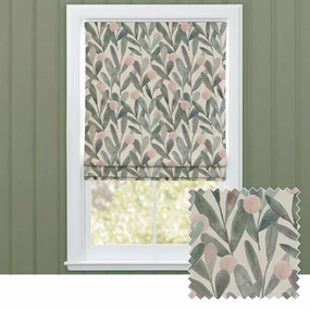 Enso Printed Cotton Made to Measure Roman Blinds Granitebedding sets ,throw blankets 