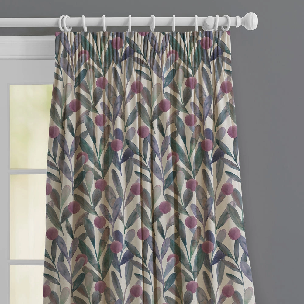 Enso Printed Made to Measure Curtains Violet