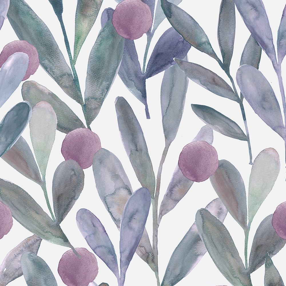 Enso Printed Made to Measure Curtains Violet