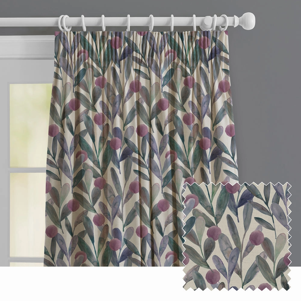 Enso Printed Made to Measure Curtains Violetbedding sets ,throw blankets 