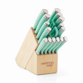 Epicure Pistachio 17 Piece Cutlery Block Setmodern kitchen decor ,kitchen dinner set ,dinnerware 