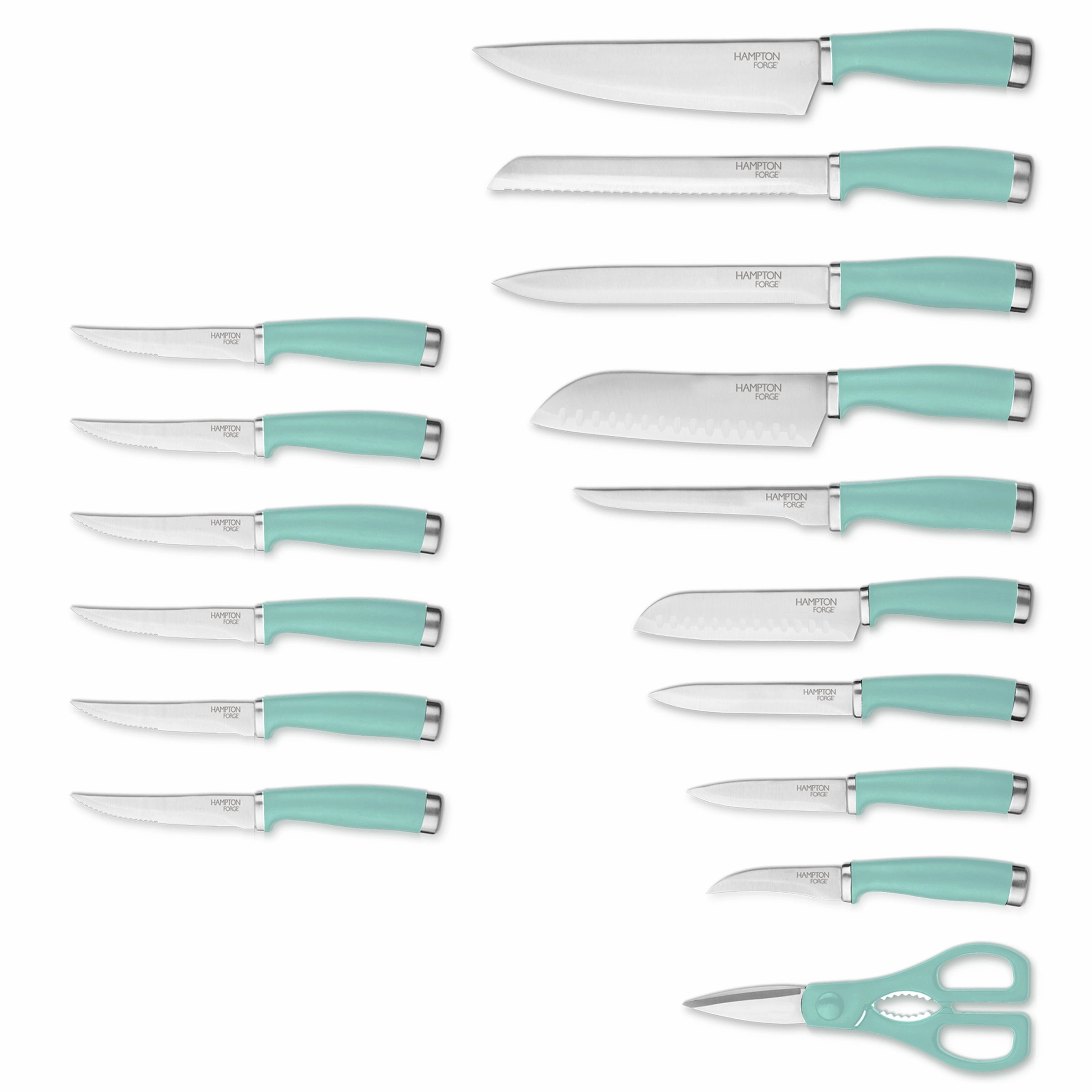 Epicure Pistachio 17 Piece Cutlery Block Set