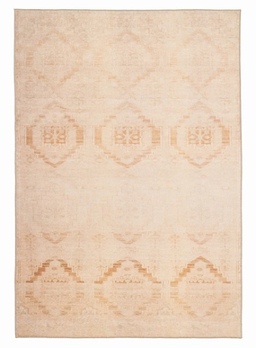 Esther Cream and Peach Tribal Washable Rugmodern color block patchwork rug