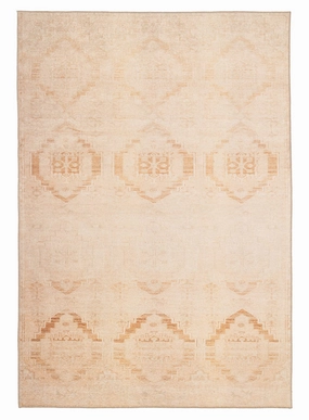 Esther Cream and Peach Tribal Washable Rugmodern color block patchwork rug