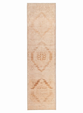 Esther Cream and Peach Tribal Washable Runner Rugmodern color block patchwork rug